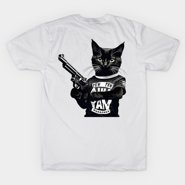 Crazy Cat Pew Pew Madafakas Vintage Funny Cat Owners by AlexBRD